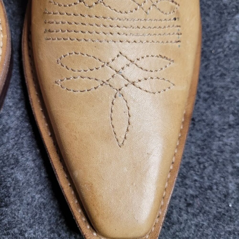 Vintage Men's Leather Western Ankle Boots SZ 7 - Picture 11 of 12